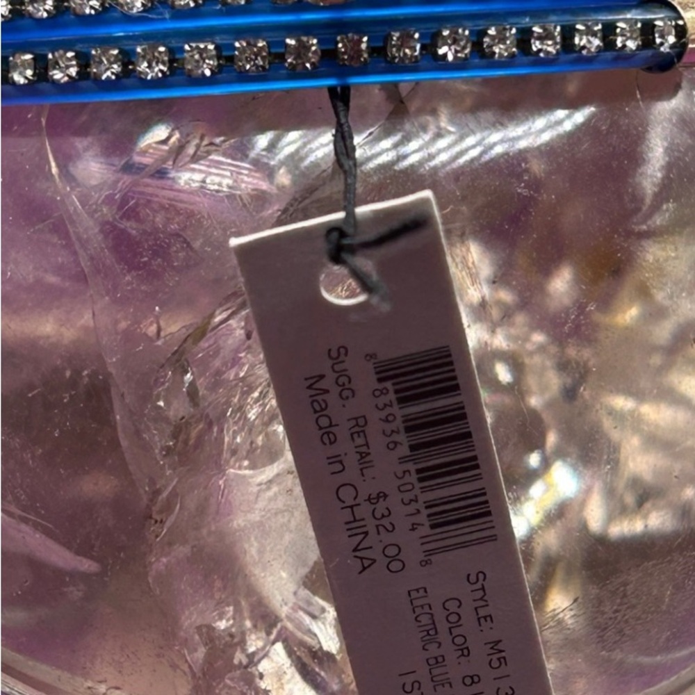 NWT Marc by Marc Jacobs Electric Blue Lemonade Rhinestone Wrap Bracelet - Picture 5 of 5